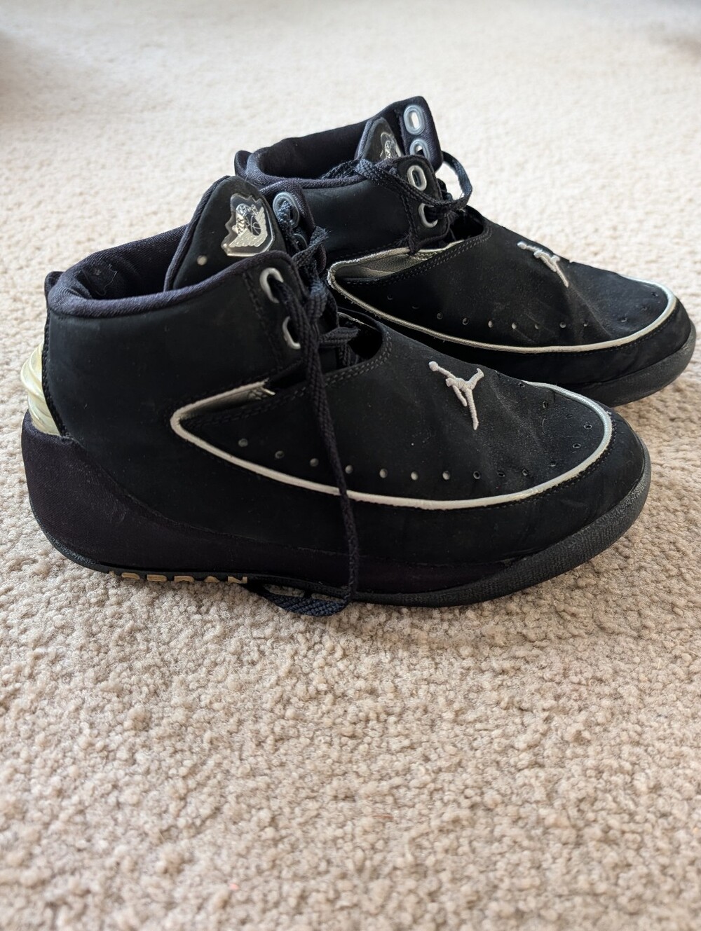 Kids Nike Nu' Retro Air Jordan 2 'Black Chrome'